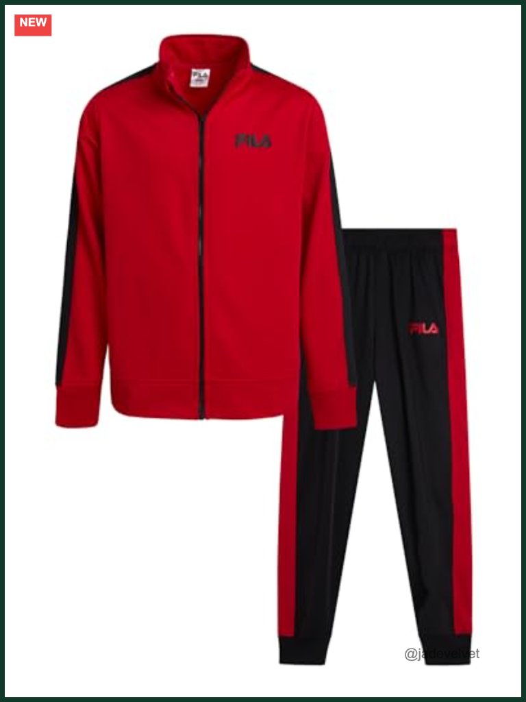 Boys 2pc Athletic Tracksuit - Full Zip Jacket & Jogger Set